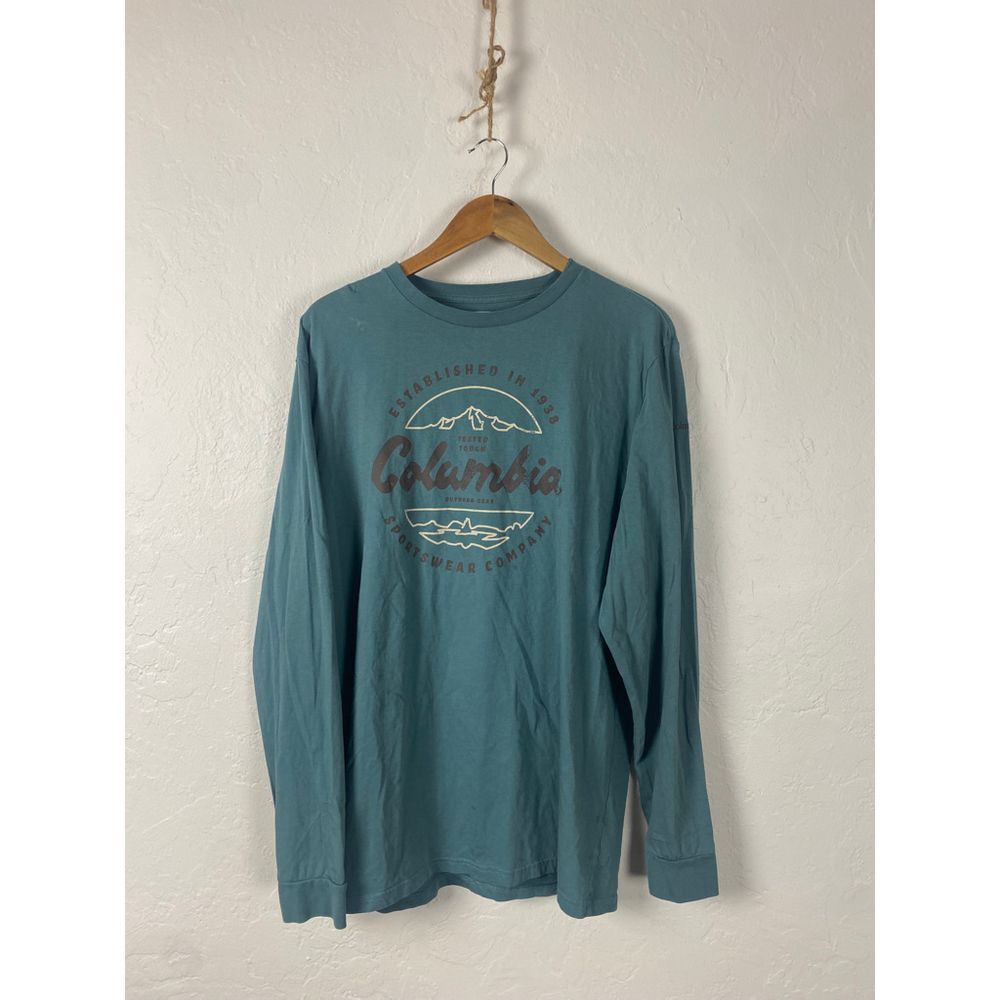 Columbia Outdoor Gear Long Sleeve Graphic T-Shirt Mountain Design Sportswear XXL